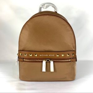 MICHAEL KORS KENLY MD BACKPACK NYLON/LEATHER KHAKI